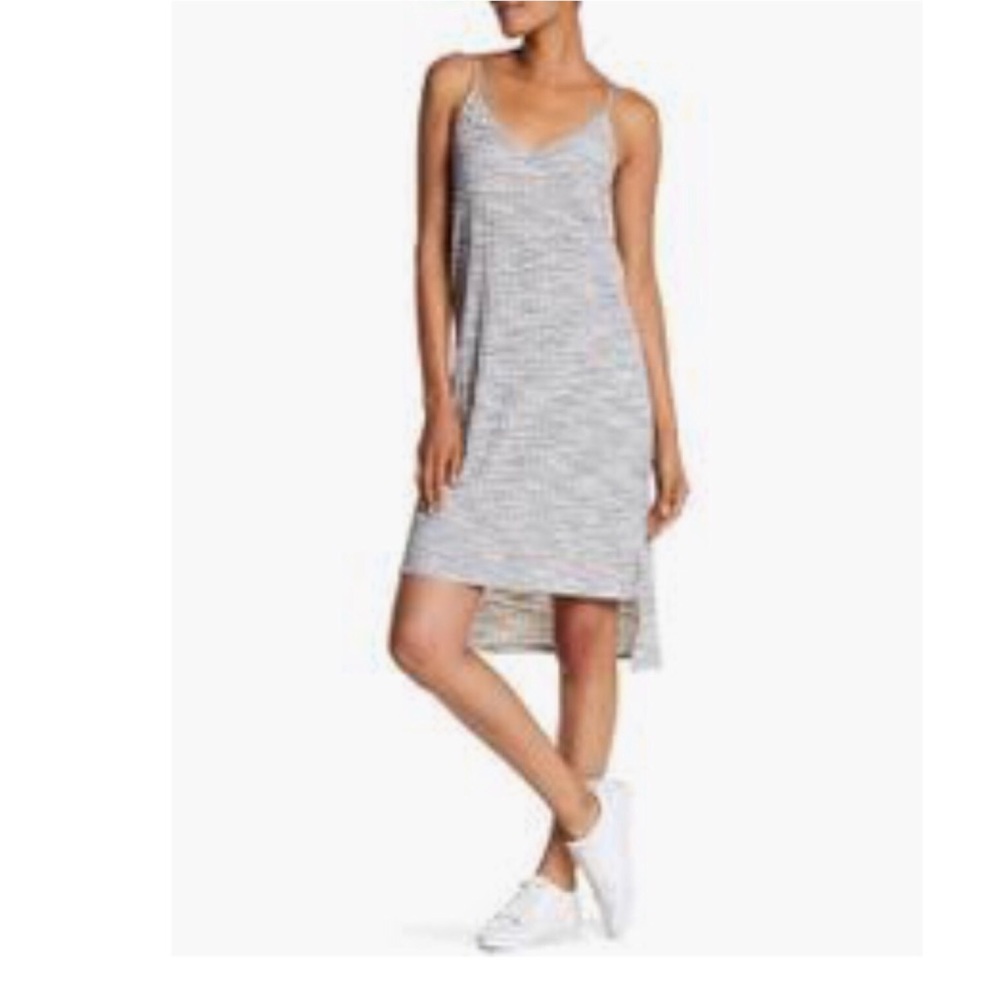 HP🎉 Olive & Oak Grey/White Midi Dress Small